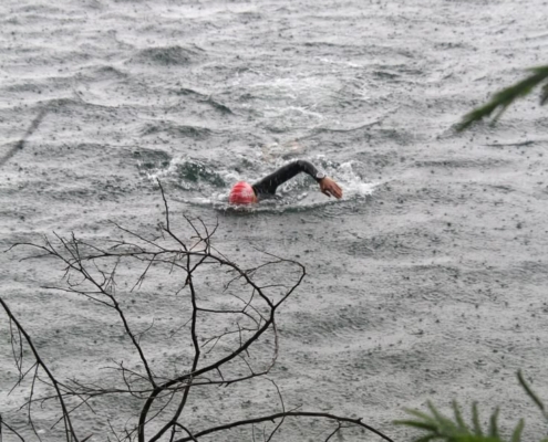 Swimming in the rain is a beautiful and immersive experience 🌧️🏊